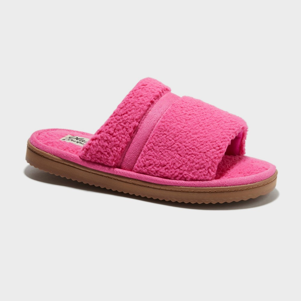 dluxe by dearfoams Women's Staci Slippers - Pink L