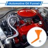 Unique Bargains Automotive Funnel for Engine Oil Kerosene Gasoline Durable PP Orange 13.39"x5.63" - 2 of 4