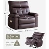Oversized Recliner Chair, Faux PU Leather Manual Recliner for Adults, Comfort Lazy Chair with 1.5X Sponge Filling and Easy Recline Mechanism - 2 of 4
