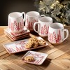 4.75"H Sullivans 'tis The Season Christmas Mugs Set of 4 Red-White Indoor Christmas Decor - 3 of 4