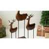 Carved Wood and Iron Reindeer Figurines – Set of 3 by Kalalou - 3 of 3