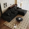 MAYEERTY 106" Modular Sofa Black - 106" Black Modular, Corduroy, No Assembly, Fits Bedroom/Apartment - 3 of 4