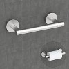 LunaLulinlk Brushed Grey Double Post Pivoting Wall Mounted Stainless Steel Toilet Paper Holder for Bathroom RV - 2 of 4