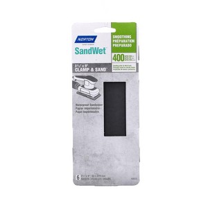 Norton SandWet 9 in. L X 3 in. W 400 Grit Silicon Carbide Sanding Sheet 6 pk - 1 of 1