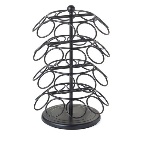 K-Cup Coffee Pod Storage Spinning Carousel Holder - 24 ct, Black