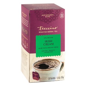 Teeccino Irish Cream Herbal Tea, 25 Tea Bags Rich & Roasted Herbal Tea That’s Caffeine Free & Prebiotic for Natural Energy - 1 of 4