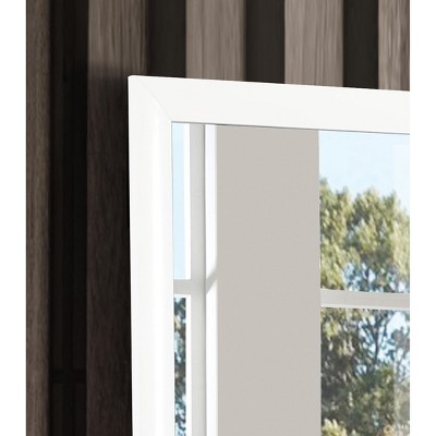 Marilla 35 in. x 39 in. White Wood Framed Dresser Mirror