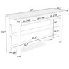 Bella Depot 63'' Console Table with 3 Wooden Drawers and Shelf,Metal Legs - 4 of 4