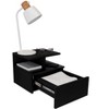 FONTOI Floating Nightstand with Drawer&Open Top Shelves, End Table for Living Room, Bedroom - 4 of 4