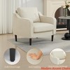 Mid Century Accent Chair for Living Room, Modern Reading Chair for Bedroom,Linen Fabric Upholstered Armchair,Comfy Single Sofa Side Chair - 4 of 4