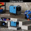 Costway 124/155/192 Pint Crawl Space Dehumidifier Commercial Dehumidifier with 3 Modes & 24H Timer 1300/1,900/2600 Sq. ft Coverage Area Blue/White - 2 of 4
