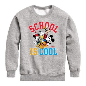 Boys' - Disney - School Is Cool Graphic Long Sleeve Fleece Sweatshirt - 1 of 4