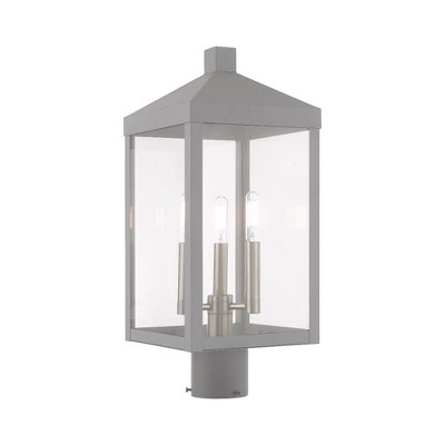 Livex Lighting Nyack 3 - Light Post Light in  Nordic Gray