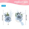 Unique Bargains Satin Romantic Durable Elegant Rose Corsage and Boutonnieres Set 2 Pcs - 2 of 4