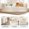 GYIIYUO 90" Convertible Sofa Bed with Pillows, Corduroy Boneless Couch for Living Room Bedroom, No Assembly Required - 3 of 4