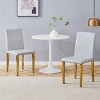 Dining Chair Set Of 2,PU Dining Chairs With Metal Legs,Simple Armless Chairs,Dining Chairs For Dining Room,Living Room-Cuddlewood - 3 of 4