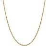 Black Bow Jewelry 3mm 14k Yellow Gold Hollow Rope Chain Necklace - 3 of 4
