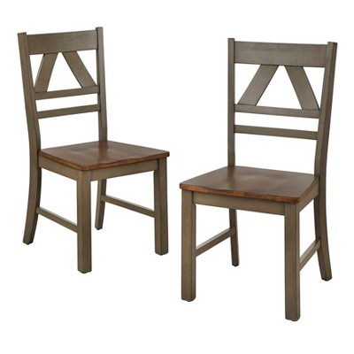 Set of 2 Vintner Dining Chairs Gray - Buylateral