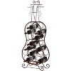 Kings Brand Furniture Cello-Shaped 19-Bottle Bronze Metal Wine Rack - 2 of 3