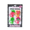 CharCharms 4pk Straw Toppers Green - 2 of 4