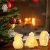 JDICTION 6 Pcs Christmas Resin Molds - Xmas Light Storage Box Epoxy Molds with Lid, Tree/Santa/Snowman Silicone Molds for Gift Box, Candlestick - 2 of 4