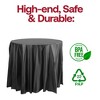Smarty Had A Party 84" Black Round Plastic Tablecloths - 96 pcs - 4 of 4