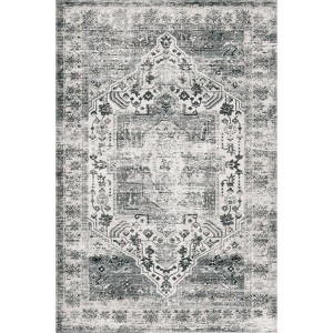 Area Rug Washable Rug Vintage Rug Kitchen Indoor Distressed Non Slip Carpet Floral Print Mat - 1 of 1