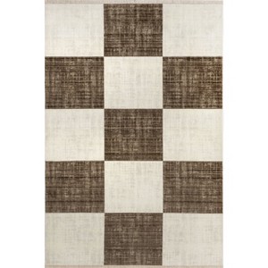 Lauren Liess x Rugs USA - Aspen Checkerboard Fringed Indoor Area Rug - 1 of 4