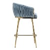 NicBex 26" Velvet Bar Stools Set of 2,Counter Stools with Gold Chrome Base,Stool Chair with Footrest,Bar Chairs for Kitchen Island & Home Bars - 4 of 4