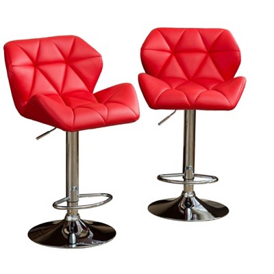 NicBex Set of 2 Bar Stools for Kitchen Island,Faux Leather Counter Bar Stools with Adjustable Height,Bar Chairs for Dining Rooms,Kitchens