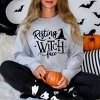 Simply Sage Market Women's Graphic Sweatshirt Resting Witch Face - 2 of 4