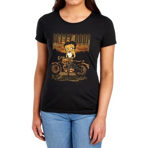 Women's Betty Boop Rebel Rider T-Shirt - 1 of 4