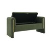 NicBex Teddy Fabric Pull-Open Top Ottoman Bench with Arms & Storage,Metal Decor Storage Ottoman for Bedroom - 4 of 4