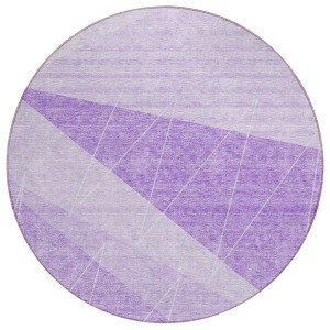 Lavender And Purple Geometric Washable Indoor Outdoor Area Rug - 1 of 4