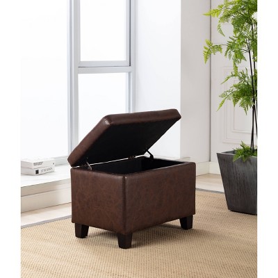 24" Tufted Storage Ottoman and Hinged Lid - WOVENBYRD