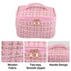 Unique Bargains Plaid Pattern Makeup Bag Cosmetic Travel Bag Woolen Large Makeup Bag for Women 1 Pc - 3 of 4