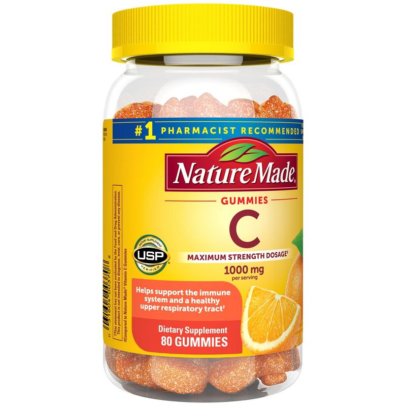 Nature Made Vitamin C Gummies Maximum Strength Dosage Immune Support 1000 mg Per Serving - 80ct, 4 of 12