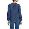 Lands' End Women's Lightweight Jersey Lace Mix Long Sleeve Pintuck Top - 2 of 4