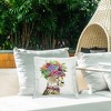 Stupell Industries Majestic Cheetah Mixed Flower Crown Arrangement Outdoor Decorative Throw Pillow, 18 x 18 - 3 of 3