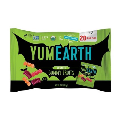 YumEarth Halloween Organic Gummy Fruits Candy - 10oz/20ct