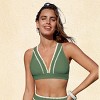Women's Chic Crochet Trim Strappy Self Tie Back Bikini Top - Cupshe - 3 of 4