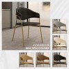 LeisureMod Dining Chair Upholstered Leather Armchair Velvet Accent Ergonomic Padded Seat and Back Durable Stainless Steel Base Bella Series - 4 of 4