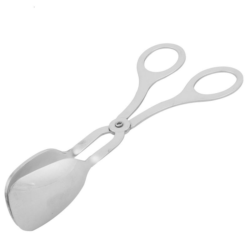 Unique Bargains Kitchen Restaurant Stainless Steel Salad Server Mixing Tongs Silver Tone 1 Pc, 4 of 5