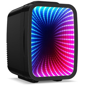 Morfone Mini Fridge, 4 Liter/6 Cans Small Refrigerator With LED Light,AC/DC Thermoelectric Cooler/Warmer for Bedroom,Office,Gaming room and Car. - 1 of 4