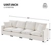 NicBex Couches for Living Room 110" Modern Modular Sofa 4 Seat Chenille Upholstered Freely Combinable Sofa Couch Set with 2 pillows, White - 3 of 4