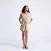 Reistor Women's V neck Drawstring Romper - image 2 of 4