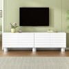 70.8" Modern Wavy Door TV Stand with Adjustable Shelves and Cable Holes, Media Console for TVs up to 75"-3irtyhousy - 2 of 4