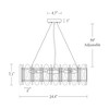 LNC Noctiflorous 6-Lights 24.4" Modern Luxury Drum Crystal Chandelier, Gold Frame - 3 of 4
