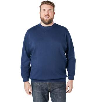 Kingsize Men's Big & Tall Fleece Crewneck Sweatshirt - Big - 8xl, Navy  Colorblock : Target