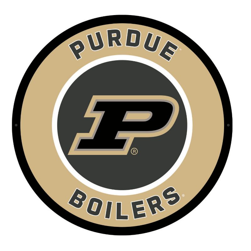 Evergreen Ultra-Thin Edgelight LED Wall Decor, Round, Purdue University- 23 x 23 Inches Made In USA, 1 of 7